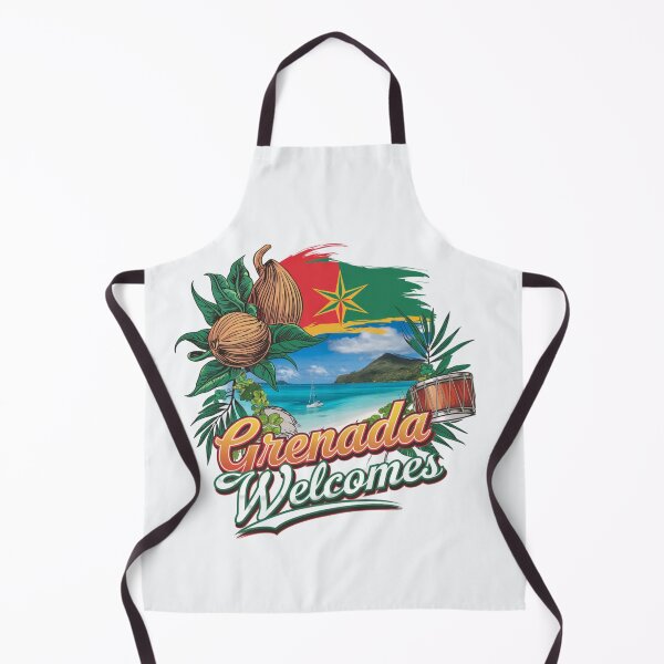Item preview, Grenada Welcomes Flag Map St. George's, spice island designed and sold by AnimalsDH305.