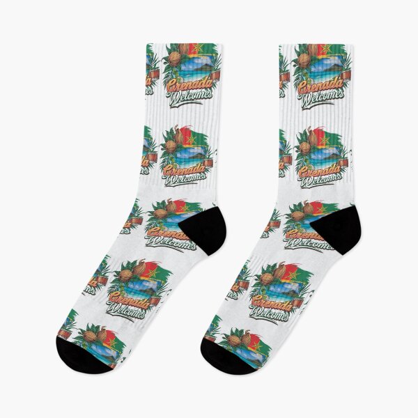 Item preview, Grenada Welcomes Flag Map St. George's, spice island designed and sold by AnimalsDH305.