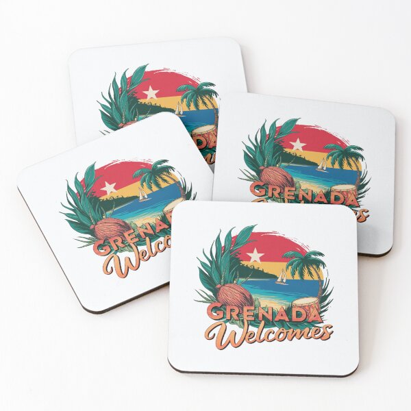 Item preview, Grenada Welcomes Flag Map St. George's, spice island designed and sold by AnimalsDH305.