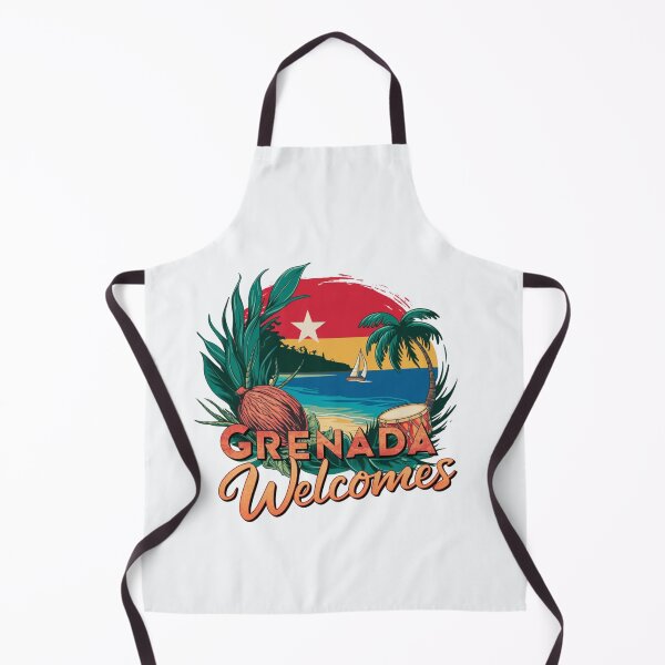 Item preview, Grenada Welcomes Flag Map St. George's, spice island designed and sold by AnimalsDH305.
