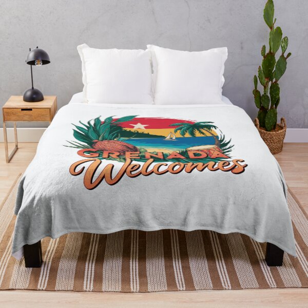Item preview, Grenada Welcomes Flag Map St. George's, spice island designed and sold by AnimalsDH305.