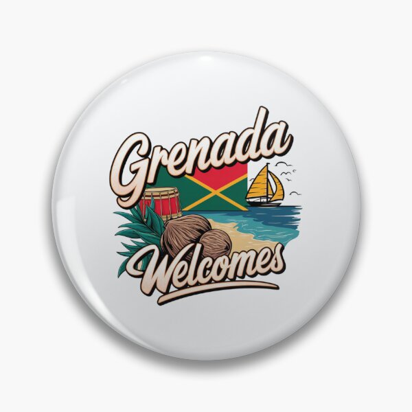 Item preview, Grenada Welcomes Flag Map St. George's, spice island designed and sold by AnimalsDH305.