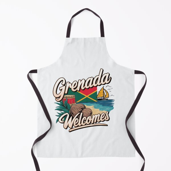 Item preview, Grenada Welcomes Flag Map St. George's, spice island designed and sold by AnimalsDH305.