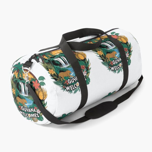 Item preview, Guyana Welcomes Flag Map Georgetown, Kaieteur Falls designed and sold by AnimalsDH305.