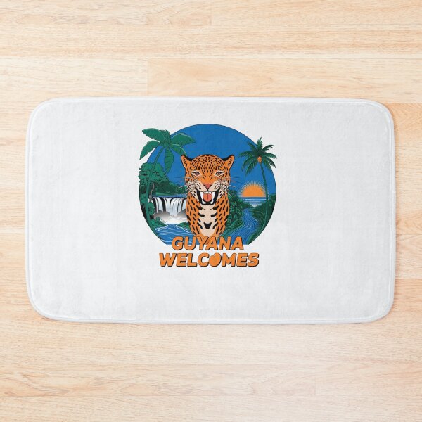 Item preview, Guyana Welcomes Flag Map Georgetown, Kaieteur Falls designed and sold by AnimalsDH305.
