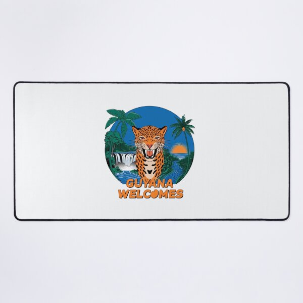 Item preview, Guyana Welcomes Flag Map Georgetown, Kaieteur Falls designed and sold by AnimalsDH305.