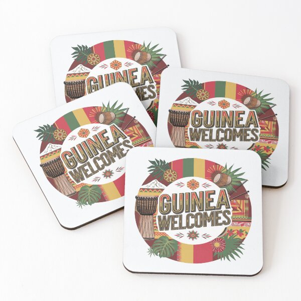 Item preview, Guinea Welcomes Flag Map Conakry, Niger River designed and sold by AnimalsDH305.