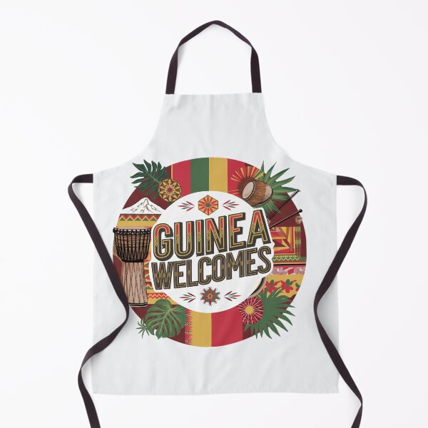 Item preview, Guinea Welcomes Flag Map Conakry, Niger River designed and sold by AnimalsDH305.