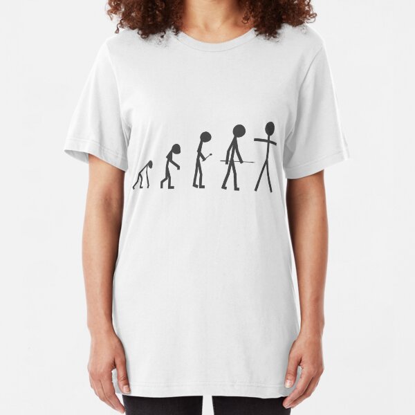 The Evolution of Stickman Slim Fit T-Shirt