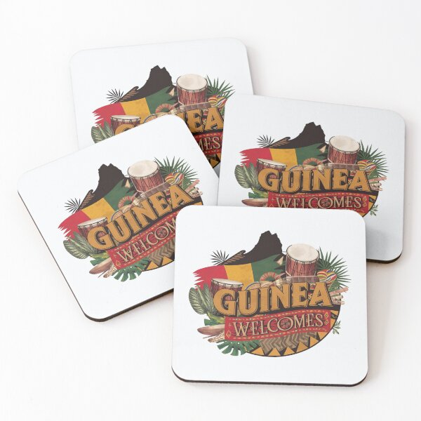 Item preview, Guinea Welcomes Flag Map Conakry, Niger River designed and sold by AnimalsDH305.