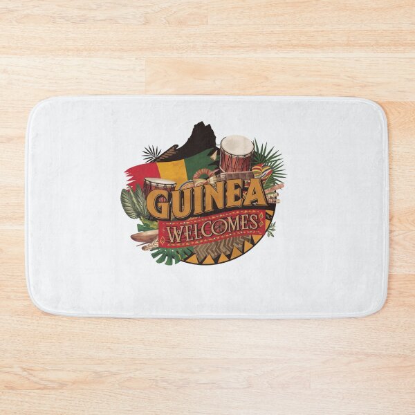 Item preview, Guinea Welcomes Flag Map Conakry, Niger River designed and sold by AnimalsDH305.