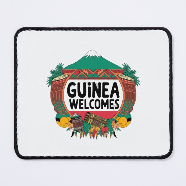 Item preview, Guinea Welcomes Flag Map Conakry, Niger River designed and sold by AnimalsDH305.
