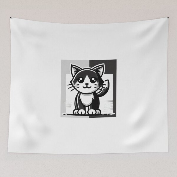 Item preview, Little black and white cat -3 designed and sold by Sen-Design.