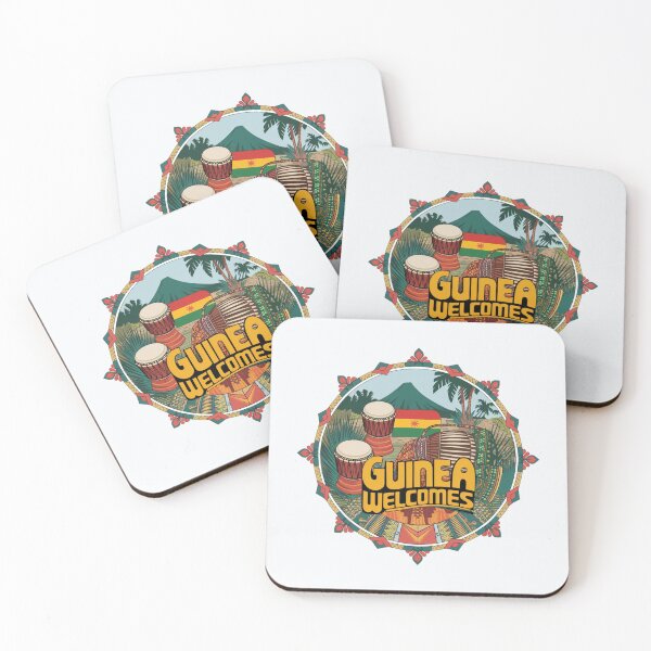 Item preview, Guinea Welcomes Flag Map Conakry, Niger River designed and sold by AnimalsDH305.