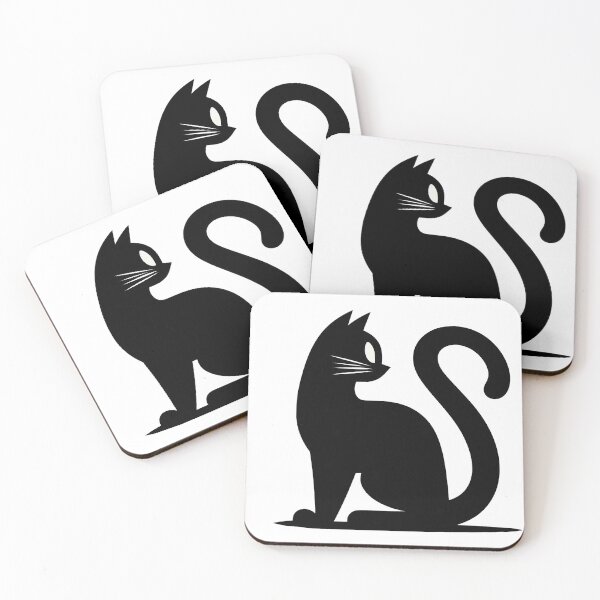 Item preview, Atomic Black Cat with a Curled Tail Kitty, Kitten MCM Happy Playful, Atomic, Mid century Atomic, Catitude designed and sold by TheTimeTaxi.