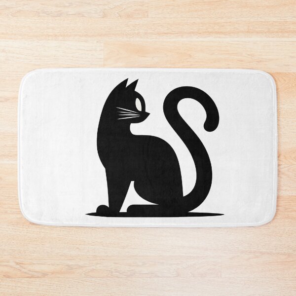 Item preview, Atomic Black Cat with a Curled Tail Kitty, Kitten MCM Happy Playful, Atomic, Mid century Atomic, Catitude designed and sold by TheTimeTaxi.