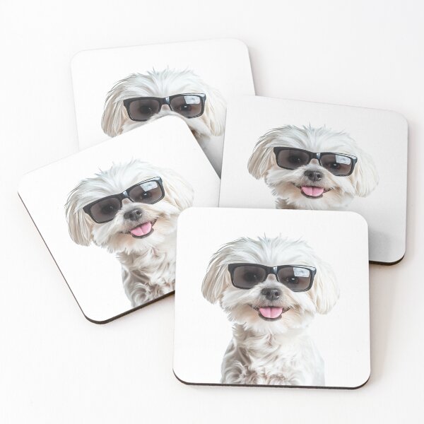 Item preview, Funny cool Maltese Dog wearing sunglasses designed and sold by LazyOwlStore.