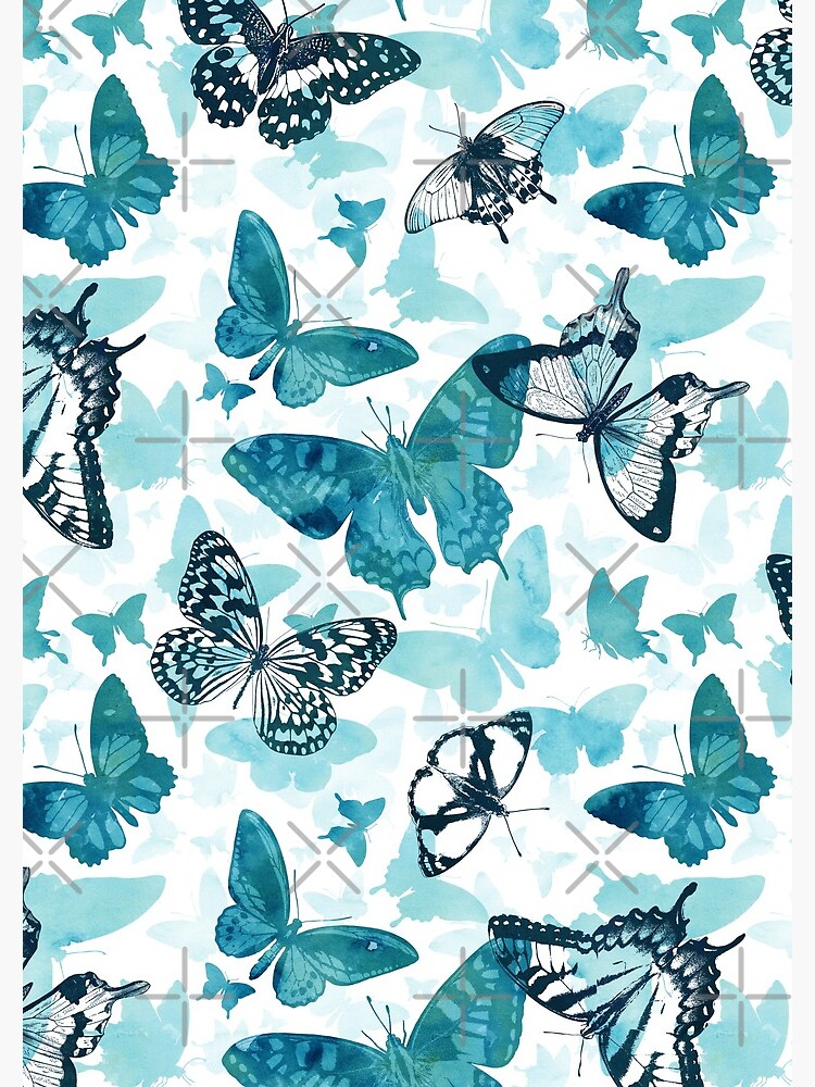 Butterfly glow in turquoise blue by adenaJ