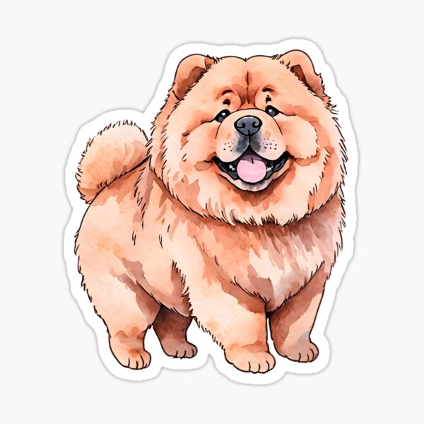Cute chow chow doggie Sticker