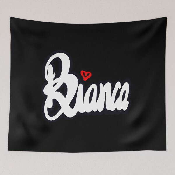 Item preview, Bianca popular girls first name in white. Personalized personalised customised name Bianca designed and sold by Artonmytee.