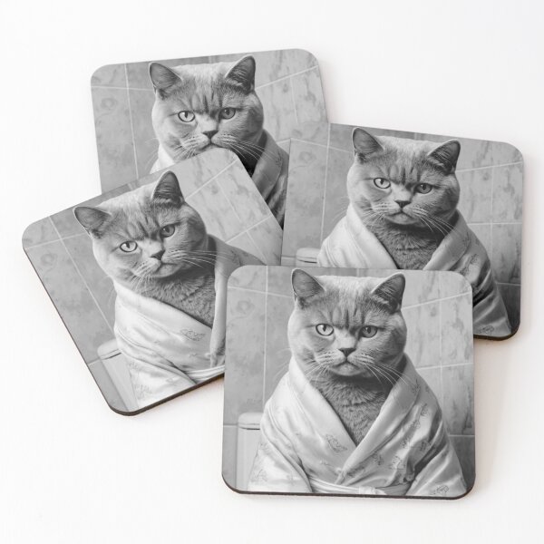 Item preview, British Shorthair Cat in Silk Robe designed and sold by vk09.