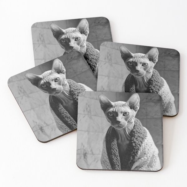 Item preview, Sphynx Cat in Knitted Blanket designed and sold by vk09.