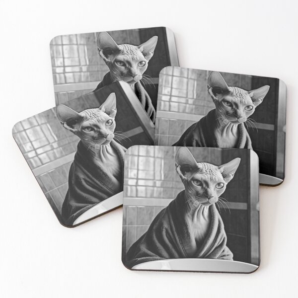 Item preview, Elegant Sphynx Cat by the Bowl designed and sold by vk09.