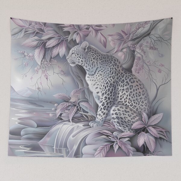 Item preview, Leopard among flowers. African animal. designed and sold by MagelliShop.