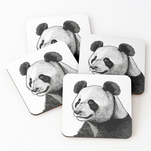 Item preview, Black & White Panda Portrait Illustration designed and sold by Adam Regester.