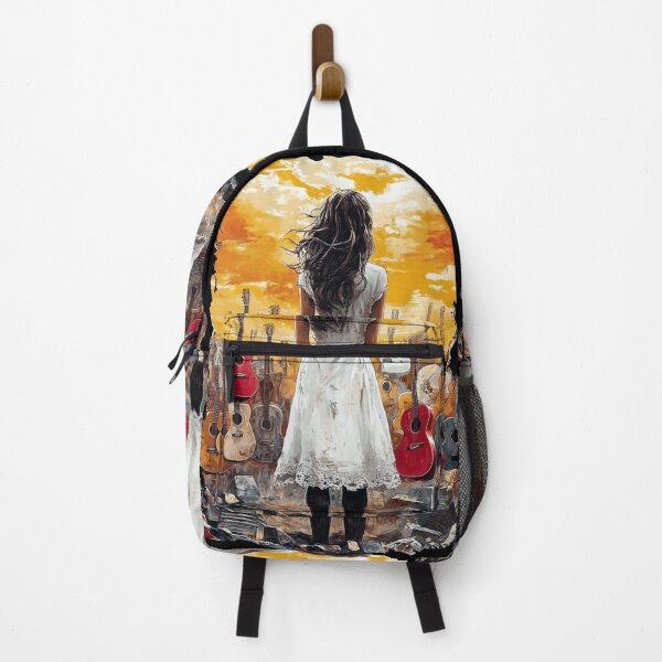 Item preview, "Broken Chords". Girl guitar graveyard design. designed and sold by Shoot-The-Moon.