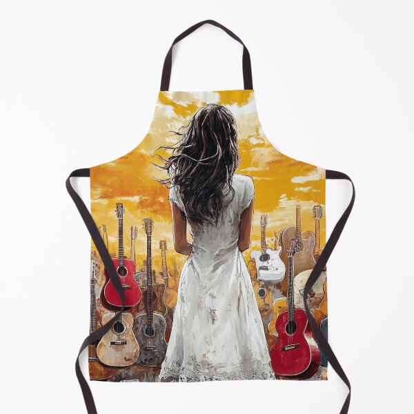 Item preview, "Broken Chords". Girl guitar graveyard design. designed and sold by Shoot-The-Moon.