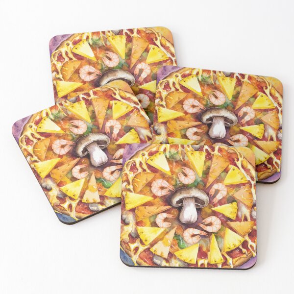 Item preview, Vegetarian pizza,watercolor. designed and sold by elegantpaterns.