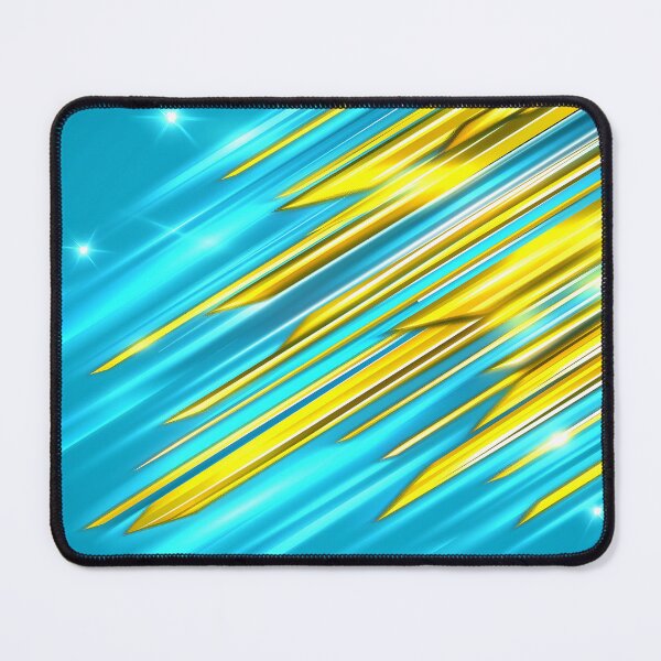 Item preview, Dynamic Blue and Yellow Light Line Background designed and sold by GoldenTealArts.