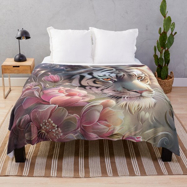 Item preview, Tiger among flowers. designed and sold by MagelliShop.