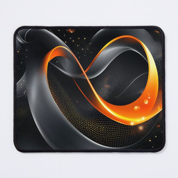 Item preview, Glowing Orange Abstract Infinity Symbol designed and sold by GoldenTealArts.