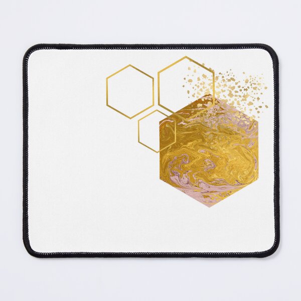 Item preview, Abstract shimmering gold marble honeycomb design designed and sold by CreativeStrand.