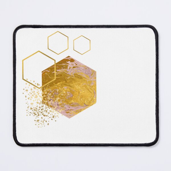Item preview, Abstract shimmering gold marble honeycomb design designed and sold by CreativeStrand.