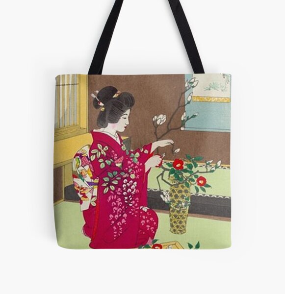 Bags, Japanese Geisha Cherry Blossom Tote Bag