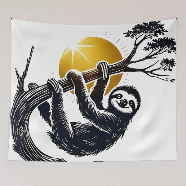 Item preview, sloth, cute sloth, three toed sloth designed and sold by TrueArtVibes.