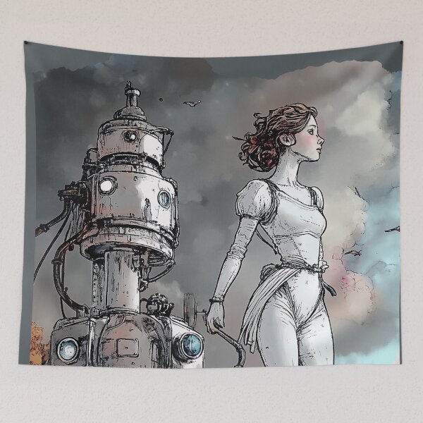 Item preview, Sci Fi design. Vintage / modern. Walking The Droid. designed and sold by Shoot-The-Moon.