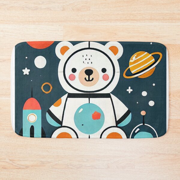 Item preview, Cute space bear with rockets and planets designed and sold by Silbays.