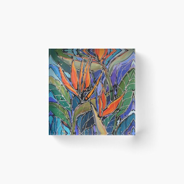 Exotic Bird of Paradise Acrylic Block