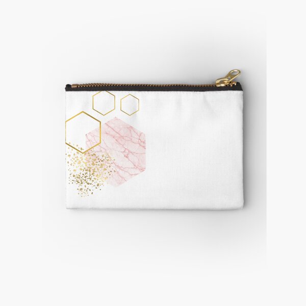 Item preview, Abstract pink marble and gold honeycomb design designed and sold by CreativeStrand.