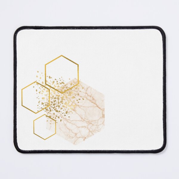 Item preview, Abstract Marble and gold honeycomb design designed and sold by CreativeStrand.