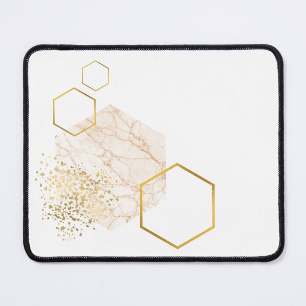 Item preview, Abstract Marble and gold honeycomb design designed and sold by CreativeStrand.