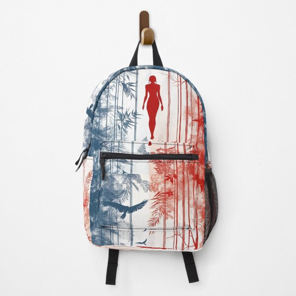 Item preview, Between Two Worlds. Red & Blue Forest design. designed and sold by Shoot-The-Moon.