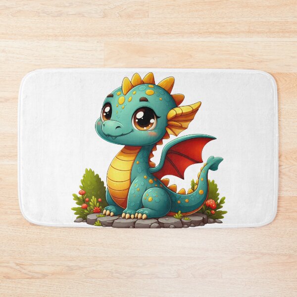 Item preview, cute cartoon dragon with smiling face designed and sold by LoneAngel.