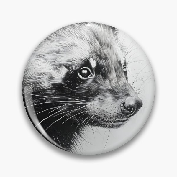 Item preview, Black and white wolverine pencil drawing designed and sold by Pencil-Art.