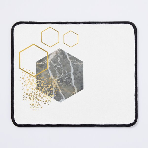 Item preview, Abstract stone marble and gold honeycomb design designed and sold by CreativeStrand.