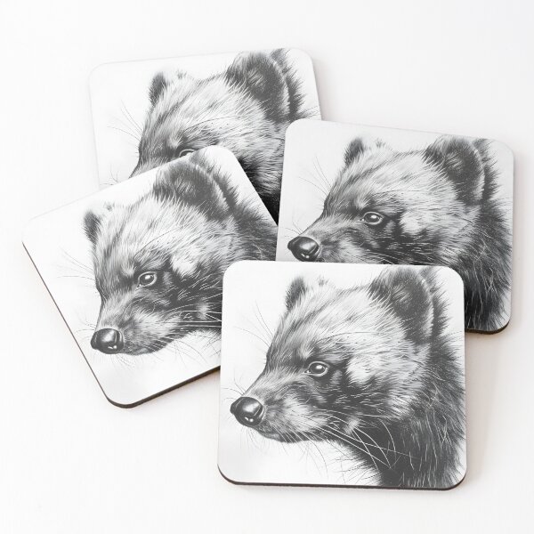 Item preview,  Black and white wolverine pencil drawing designed and sold by Pencil-Art.